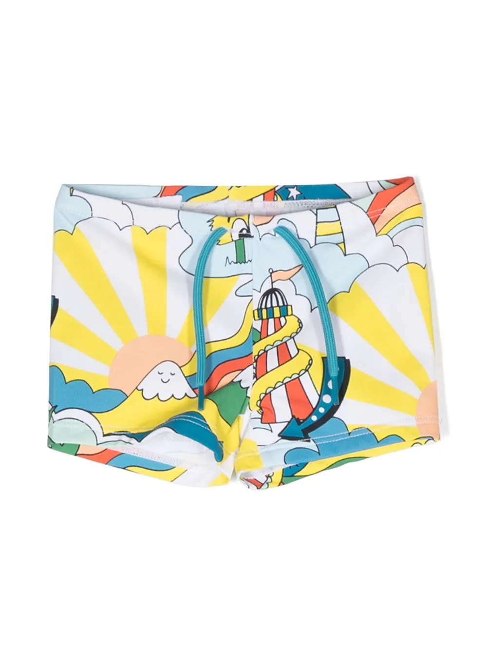 Stella McCartney Kids pop art print swimming trunks - Yellow