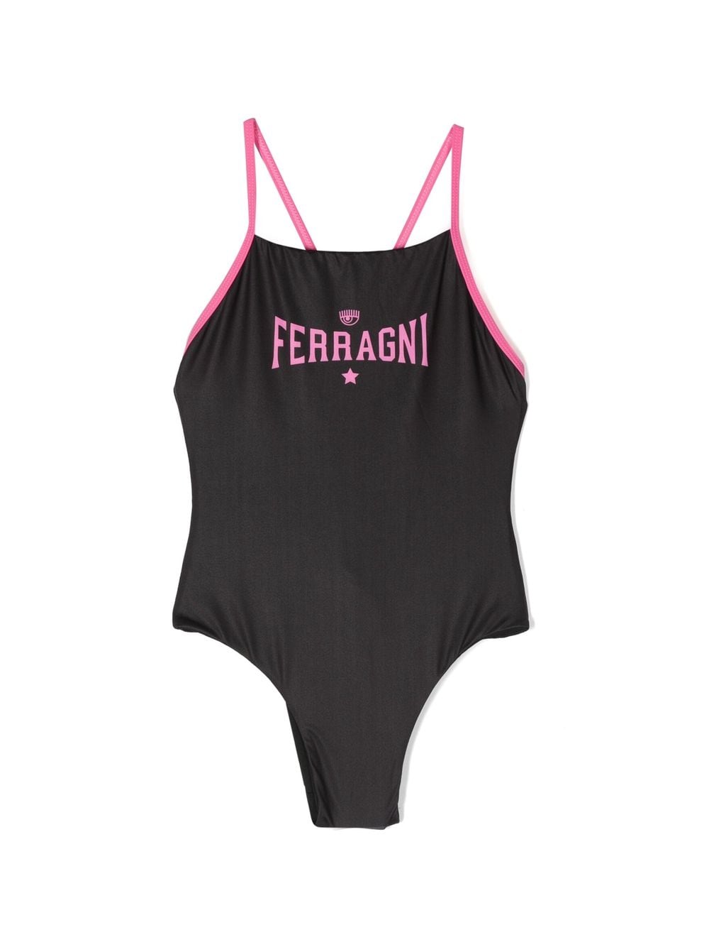 Chiara Ferragni Kids' Logo-print Swimsuit In Multicolor