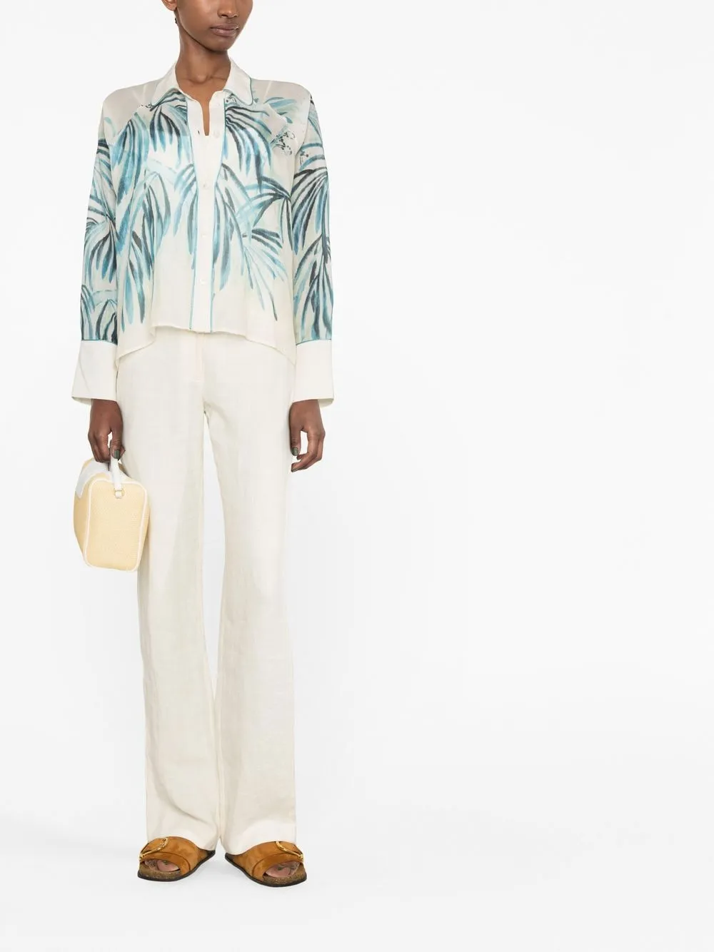 F.R.S For Restless Sleepers Blouse met grafische print - Wit