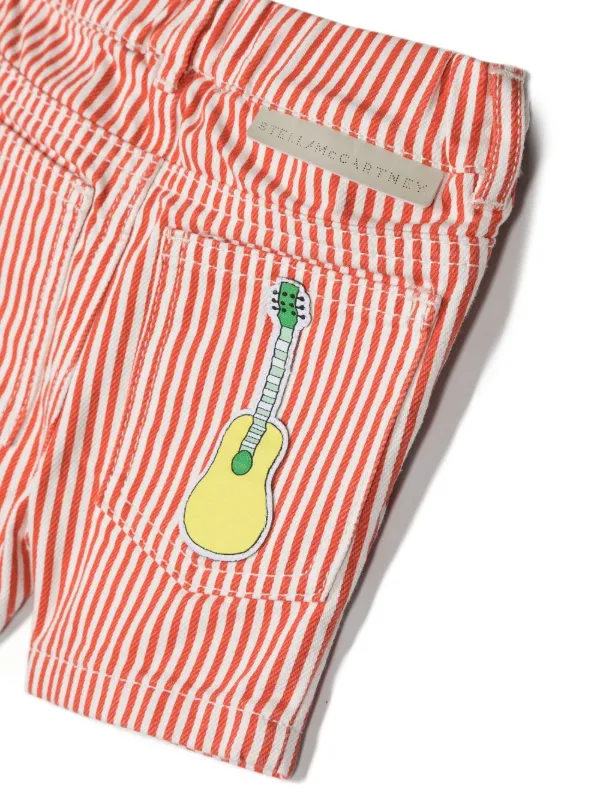 Stella McCartney Kids ストライプ ショートパンツ | レッド