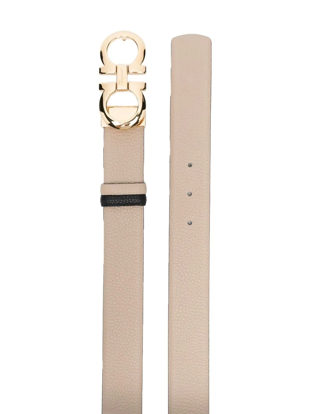 Ferragamo Omkeerbare Gancio riem - Zwart