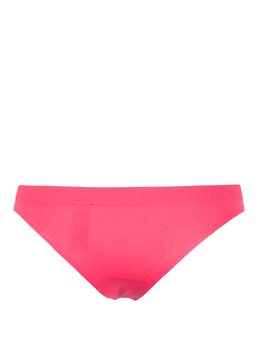 Shop Calvin Klein Logo-embossed Elasticated-waist Thong In Pink