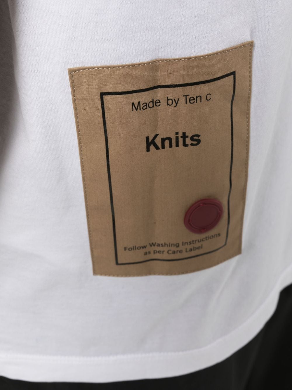 Shop Ten C Logo-patch Short-sleeve T-shirt In White
