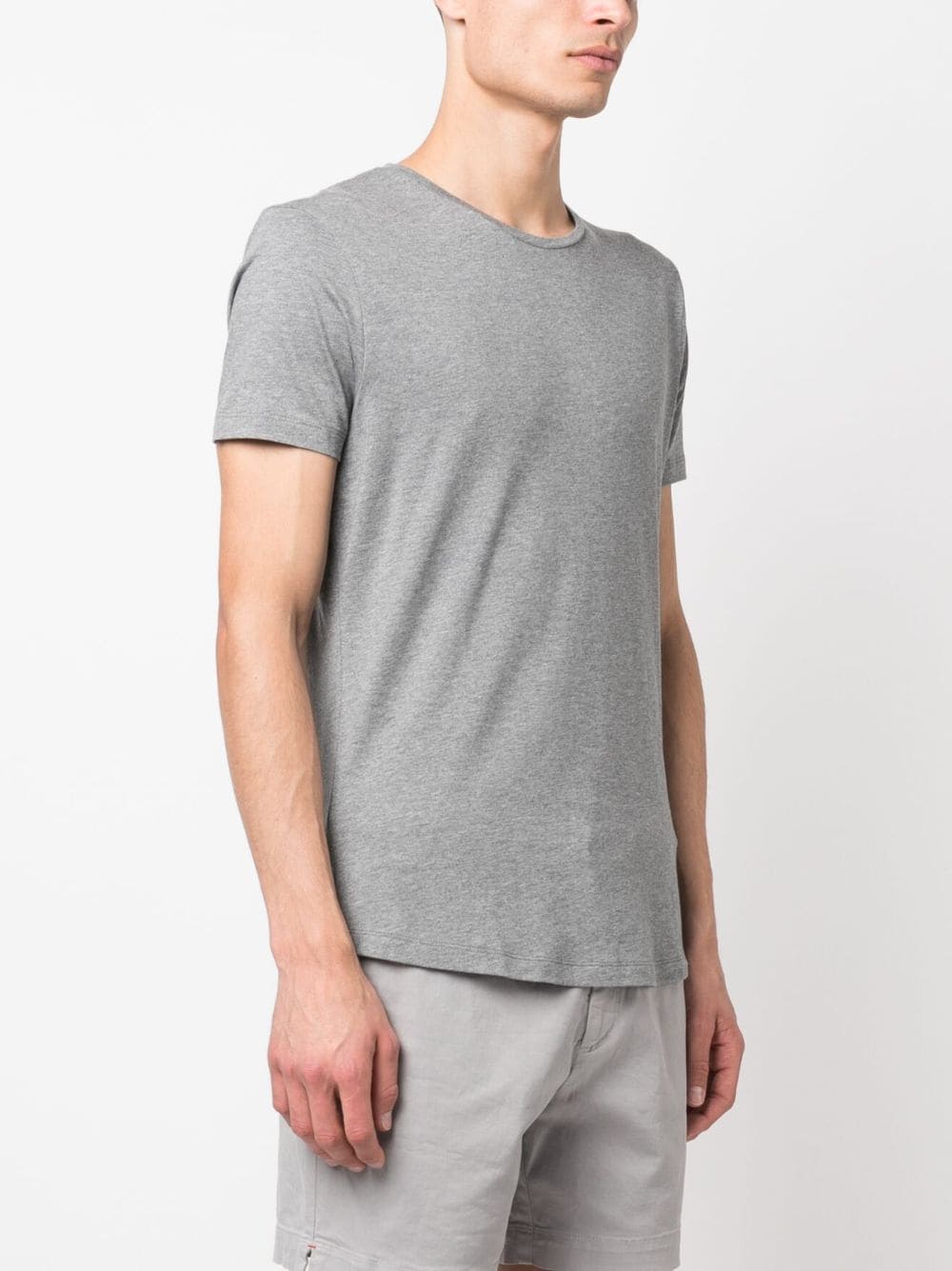 Shop Orlebar Brown Short-sleeved Round-neck T-shirt In Grey