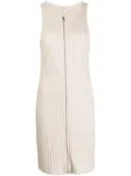 Calvin Klein Jeans zip-up ribbed dress - Neutrals