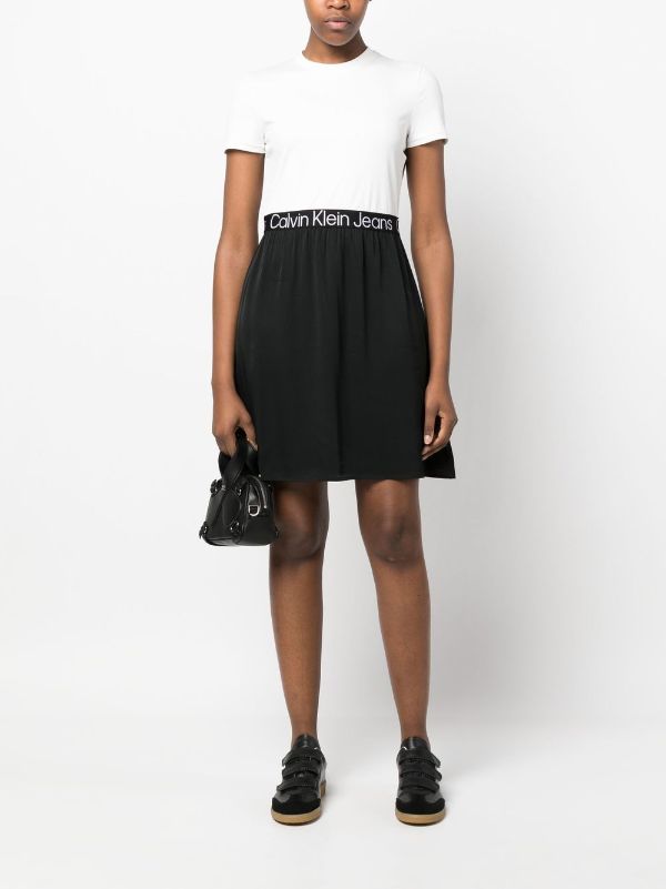 Calvin Klein Jeans Knitted logo-waist Skirt - Farfetch