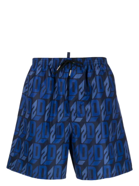 DSQUARED2 short de bain à logo imprimé