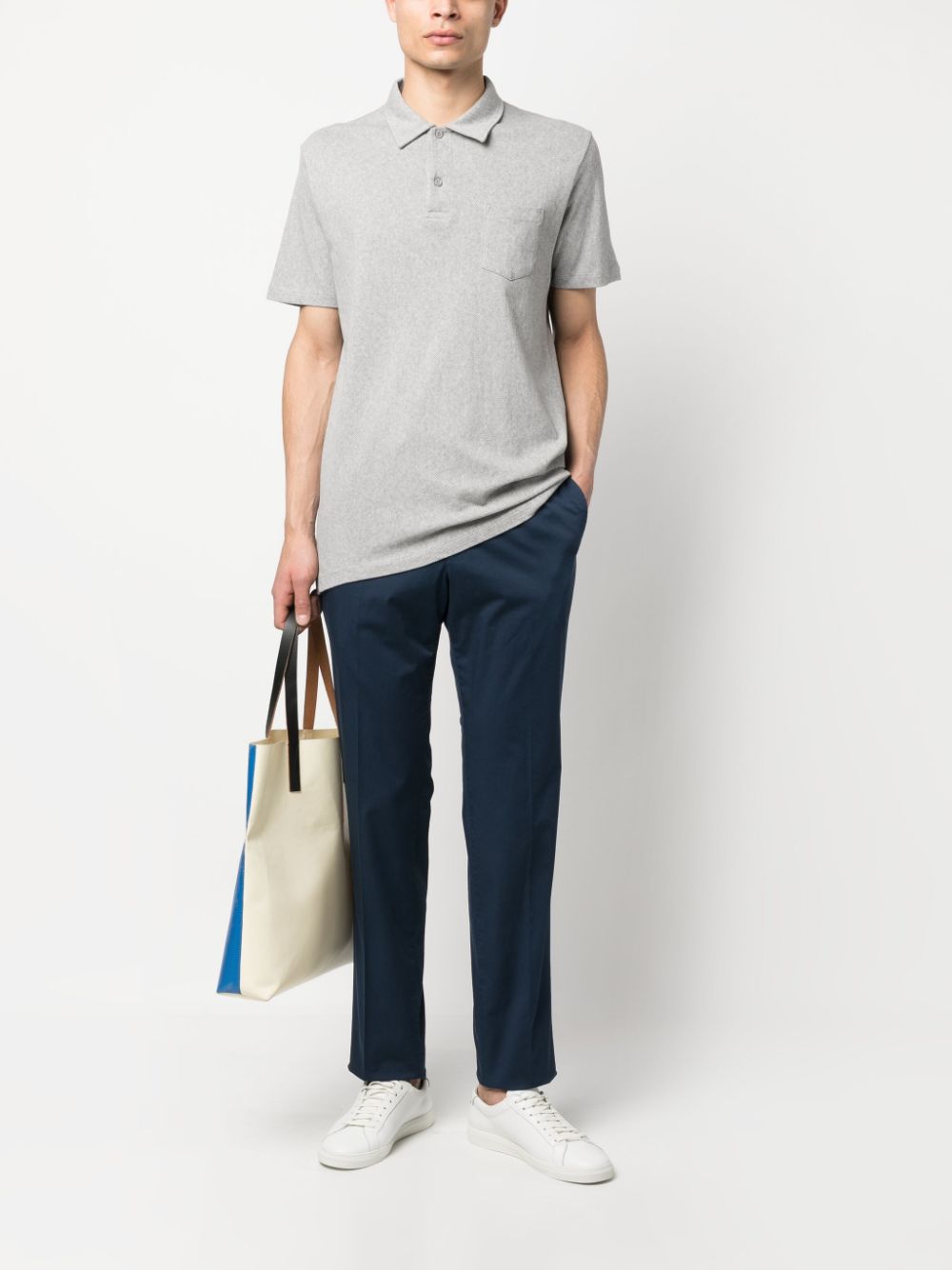Shop Pt Torino Straight-leg Plain Trousers In Blue