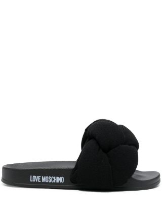 Love moschino discount quilted slides