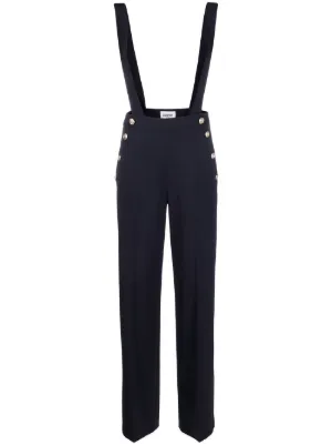 Wide leg trousers outlet with braces