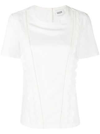 Claudie Pierlot Scalloped short sleeved T shirt Farfetch