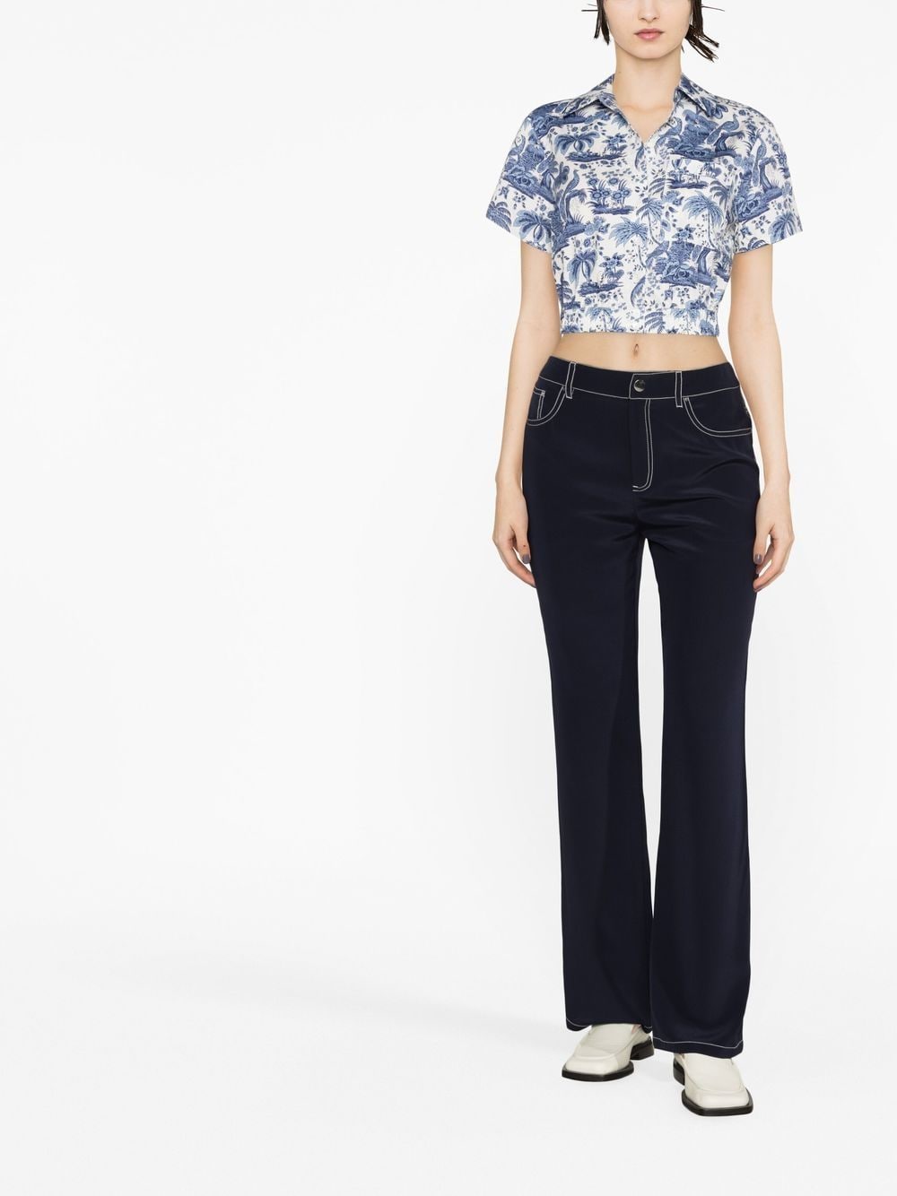 Claudie Pierlot Flared broek - Blauw