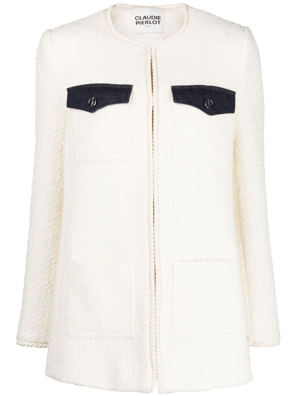 Claudie Pierlot two-tone Tweed Jacket - Farfetch