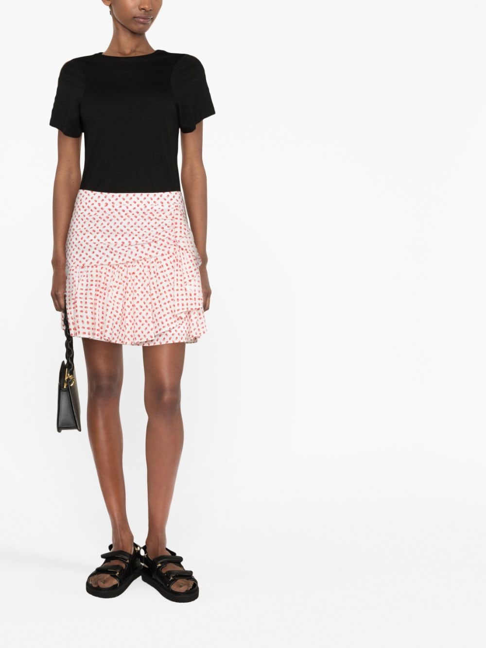 Claudie Pierlot floral-print Ruffled Miniskirt - Farfetch