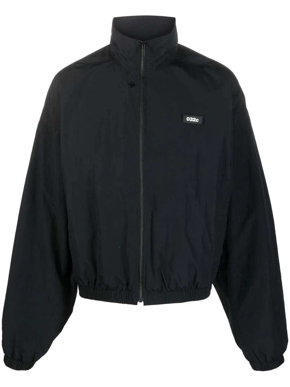 032c chest logo-patch detail bomber jacket - Black