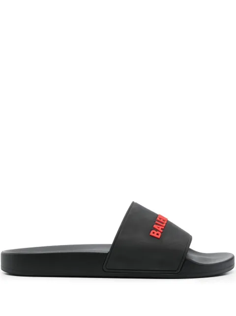 Balenciaga logo-appliqué slides