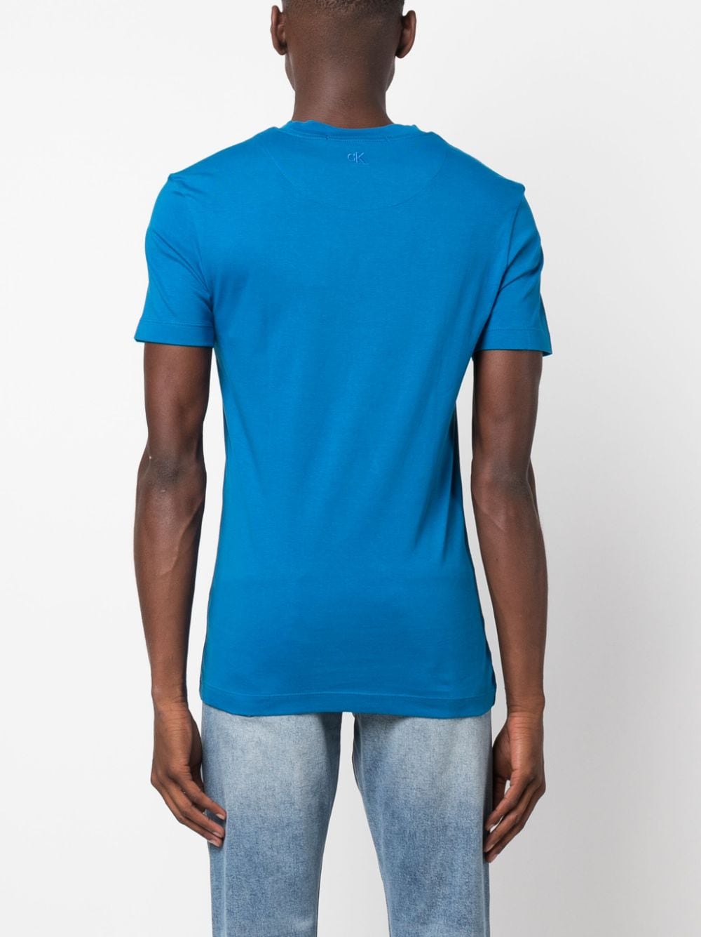 Shop Calvin Klein Jeans Est.1978 Logo-print Cotton T-shirt In Blau