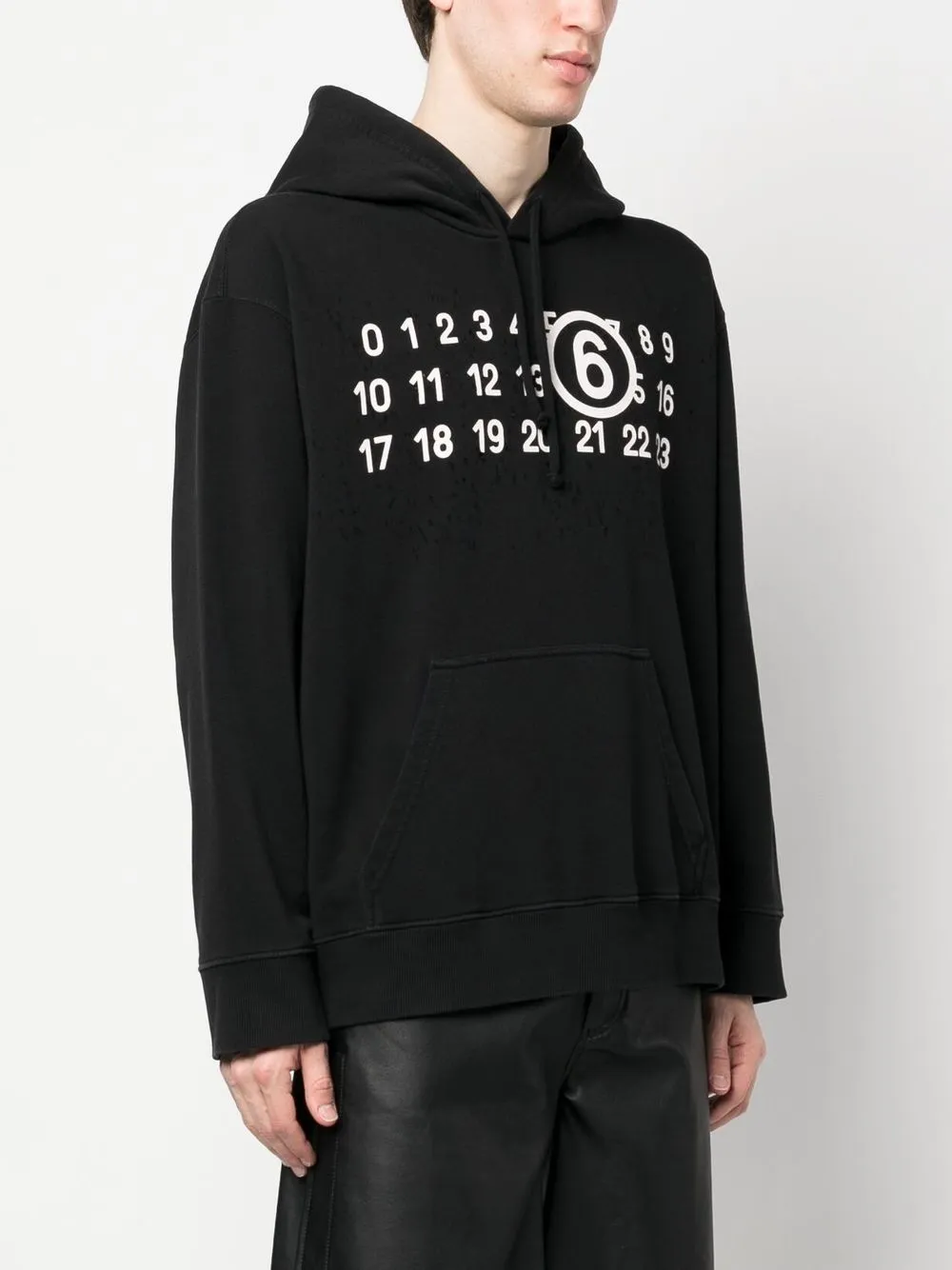 logo-print detail hoodie