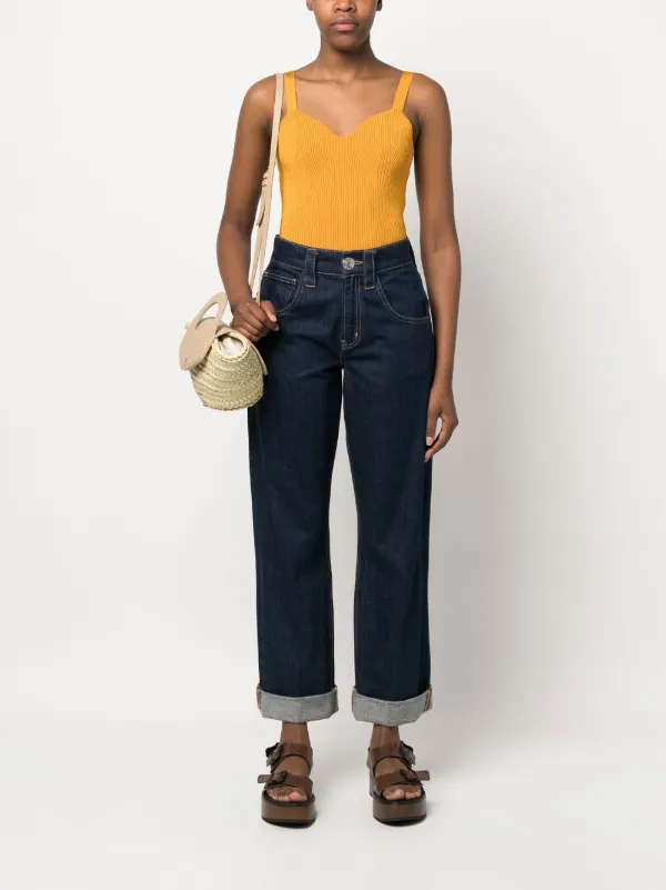 Vince ribbed-knit Bralette Top | Yellow | FARFETCH