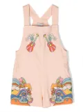 Stella McCartney Kids embroidered pop art-motif playsuit - Pink