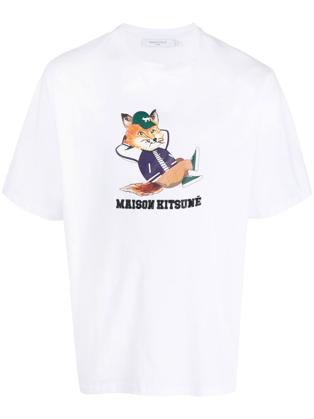 Maison Kitsuné logo-print Cotton T-shirt - Farfetch