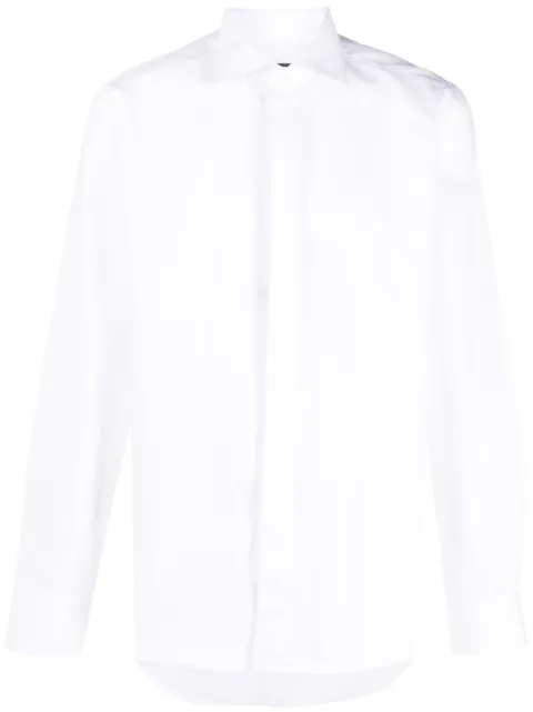 Canali concealed-fastening shirt