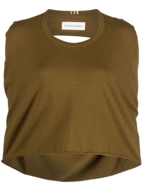 extreme cashmere halterneck knitted top