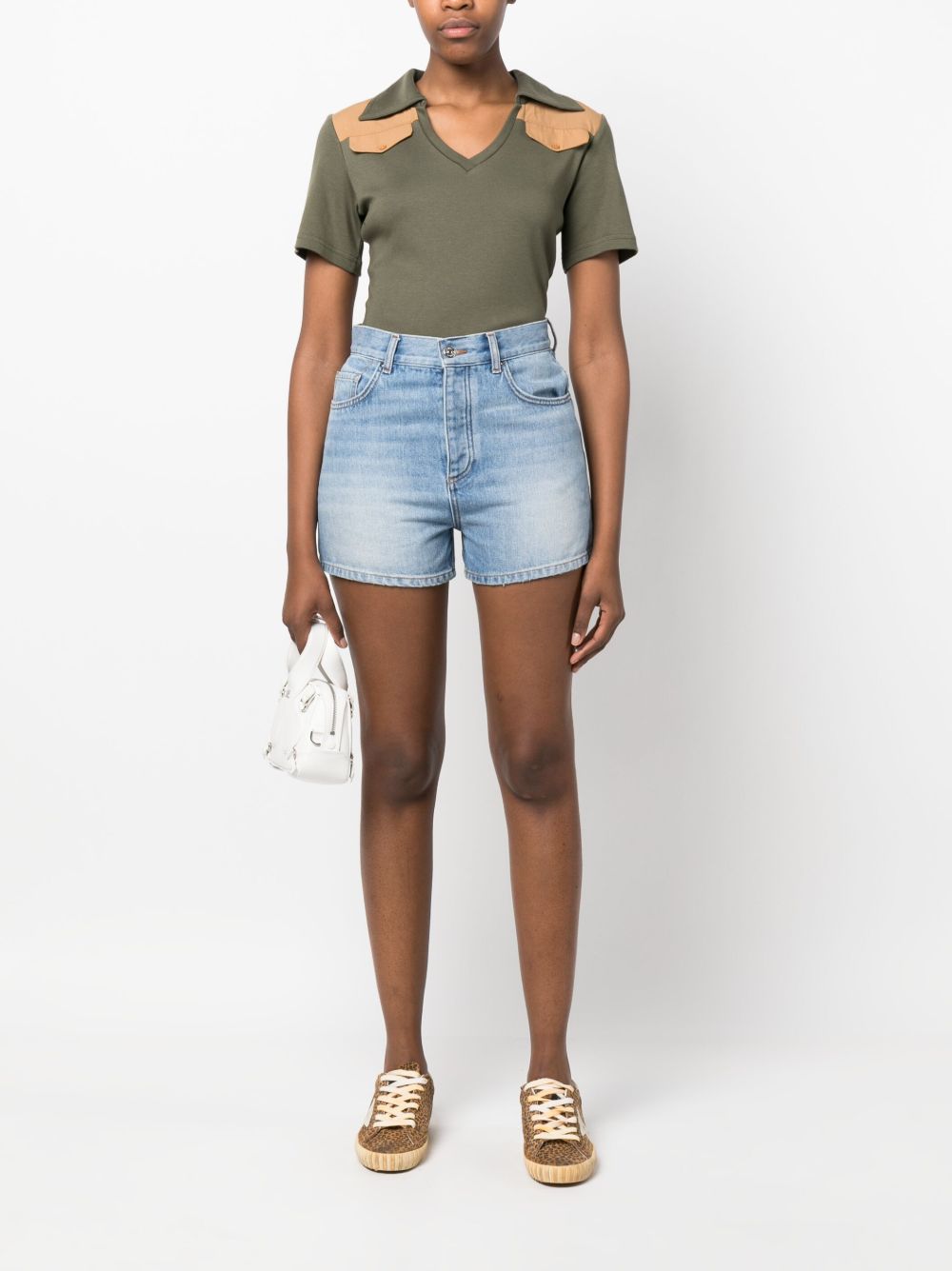 Claudie Pierlot High waist shorts - Blauw