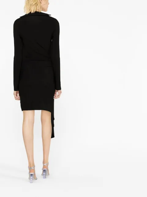 Off-White asymmetric ruched minidress OWDB460S23FAB001 - 3