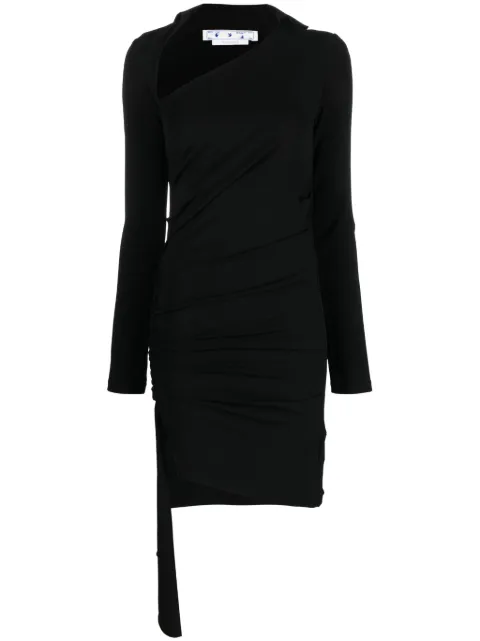 Off-White asymmetric ruched minidress