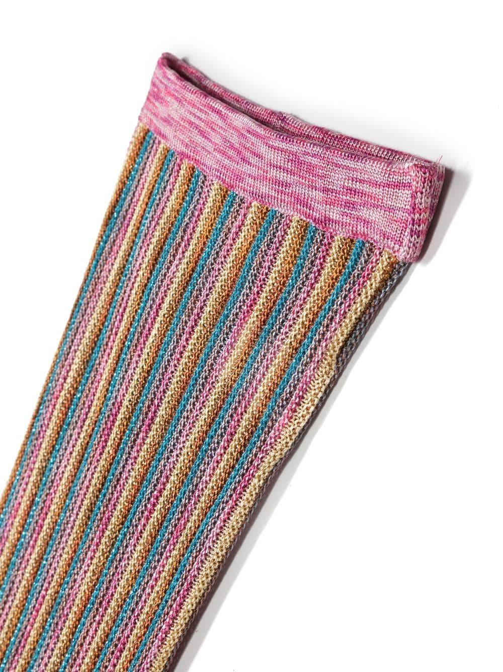 Shop Missoni Striped Knitted Skirt In Pink
