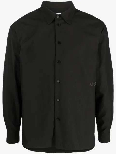 Soulland logo-patch plain shirt