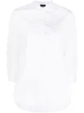 ASPESI collarless relaxed-fit cotton shirt - White