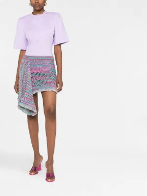 ワンピース THE ATTICO Women Mid Skirts 247WCA362 J045698 Purple Reversible colorblocked midi dress in purple - The Attico