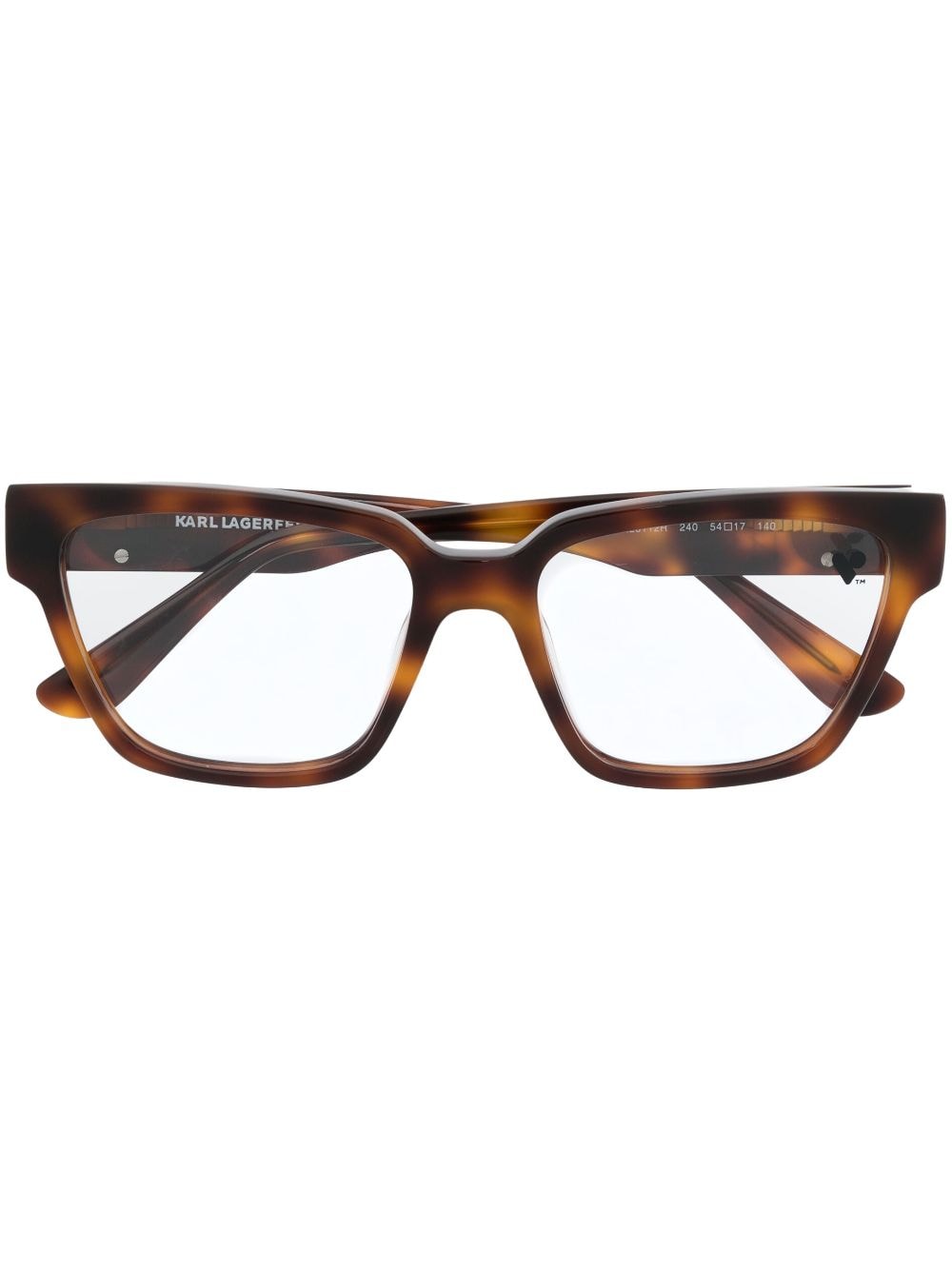 Karl Lagerfeld Wayfarer-frame Glasses In Brown