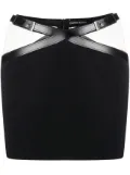 David Koma mesh-panel high-waist skirt - Black