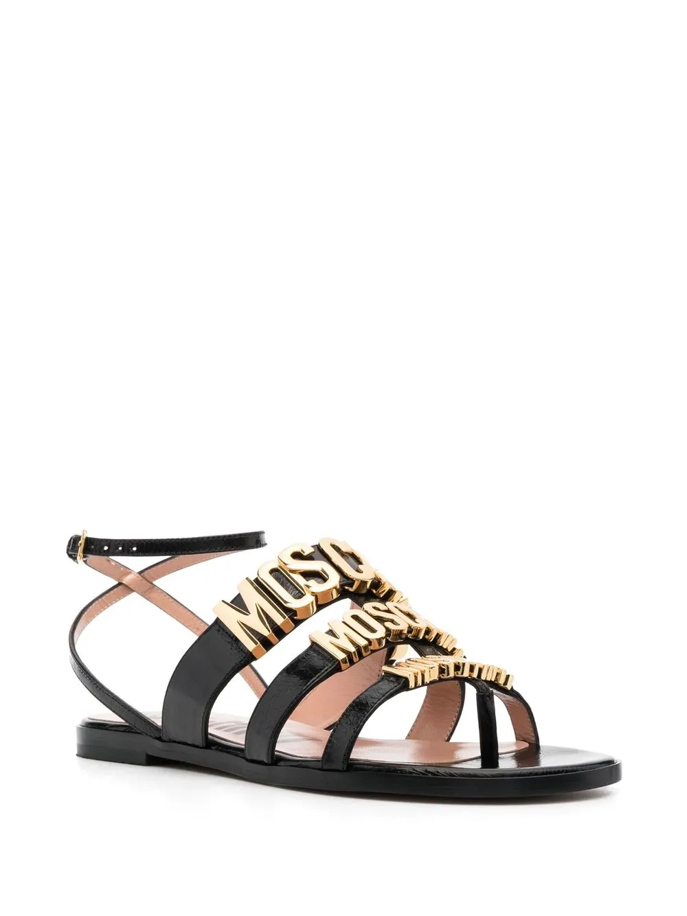 Moschino Leren sandalen - Zwart
