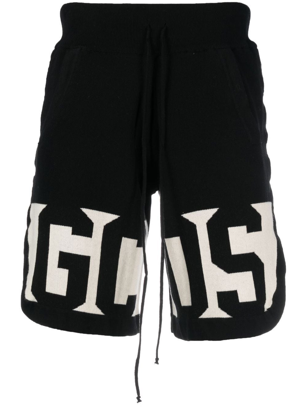 Shop Gcds Logo-detail Cotton Bermuda Shorts In Schwarz