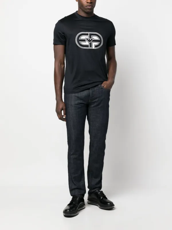 Emporio Armani dark-wash straight-leg Jeans | Blue | FARFETCH