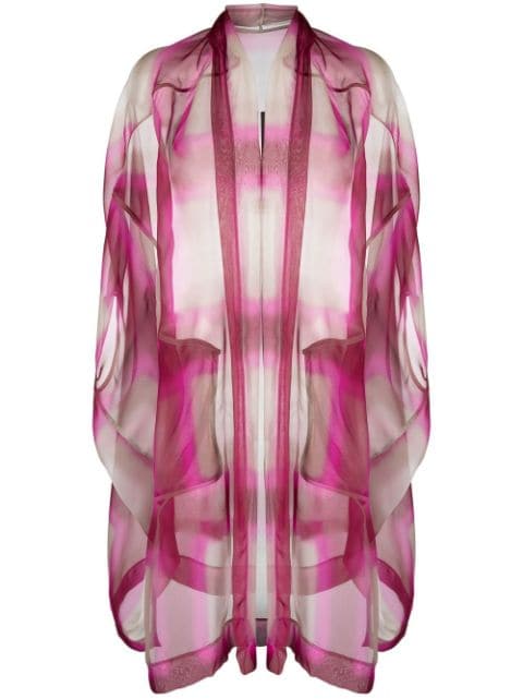 Rick Owens geometric pattern silk cape