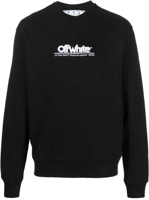 Off-White سويت شيرت بأكمام طويلة وتطريز شعار الماركة 