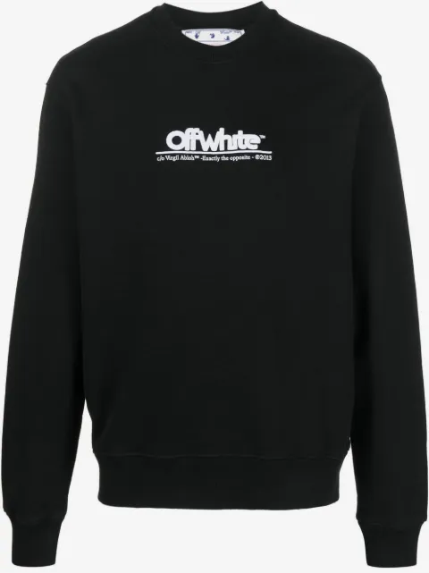 Off-White logo刺绣长袖卫衣