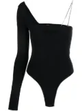 GCDS Bling one-shoulder bodysuit - Black