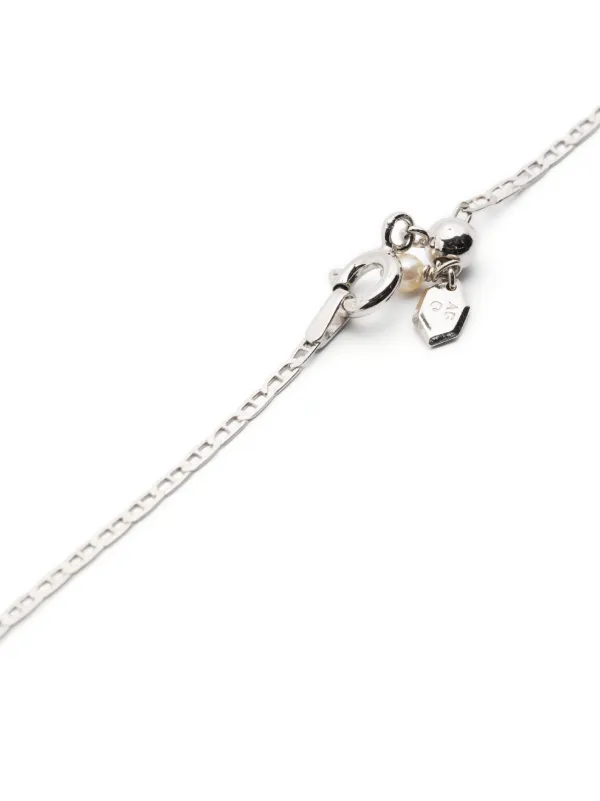 Maria Black Sterling Silver Tessoro Pearl Chain Necklace | Silver