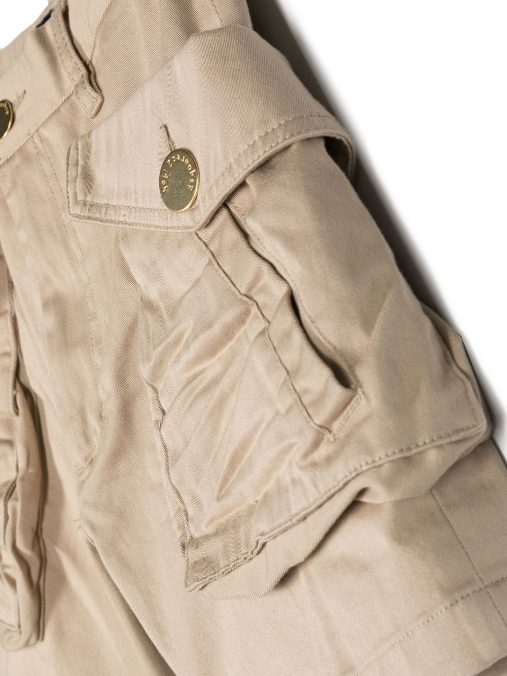 Shop Dsquared2 Logo-plaque Stretch-cotton Shorts In Neutrals