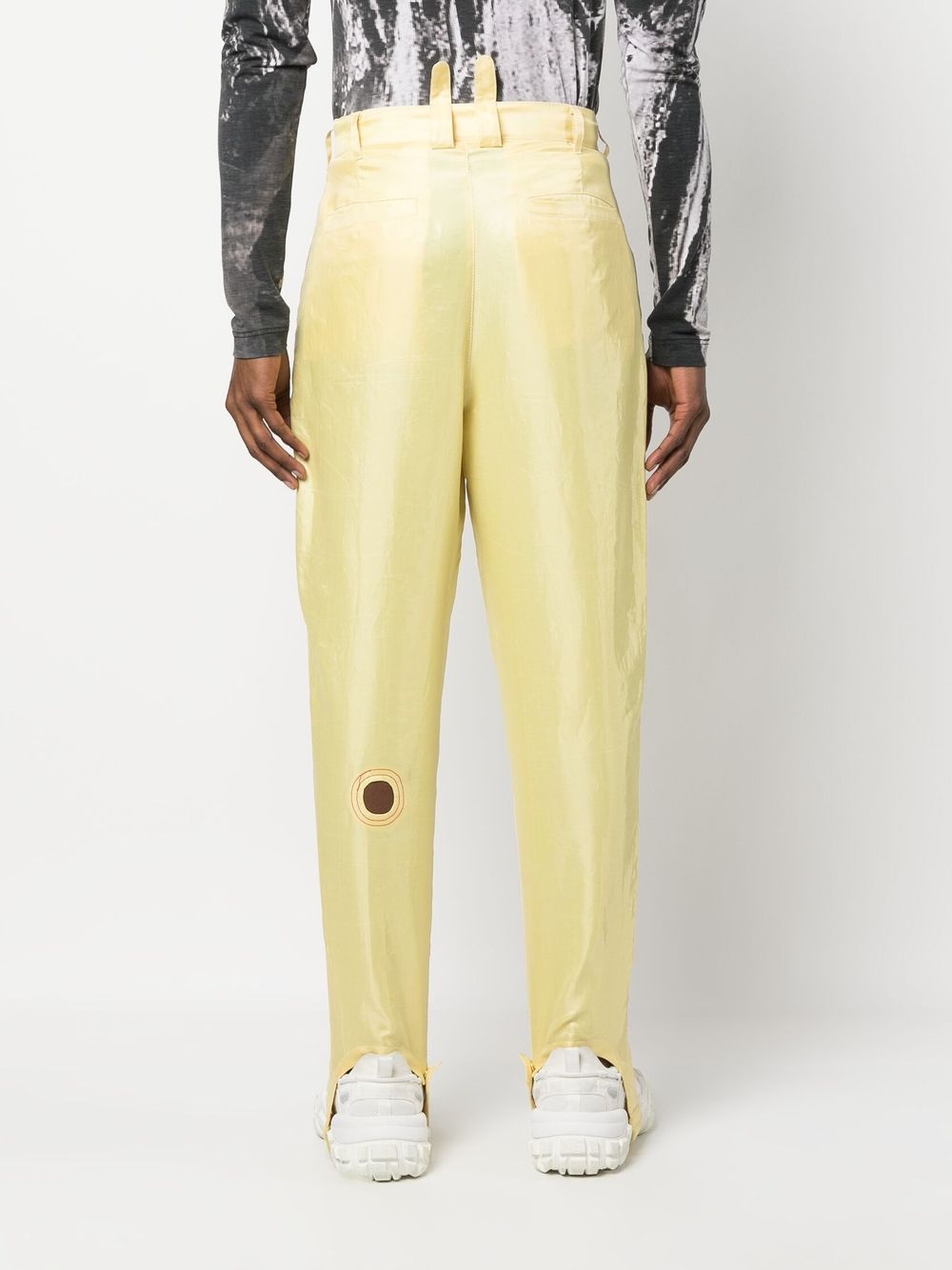 Shop Kanghyuk Aramid Loop Trousers In Yellow