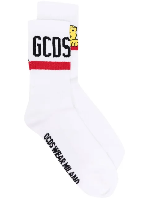 GCDS calcetines con logo bordado