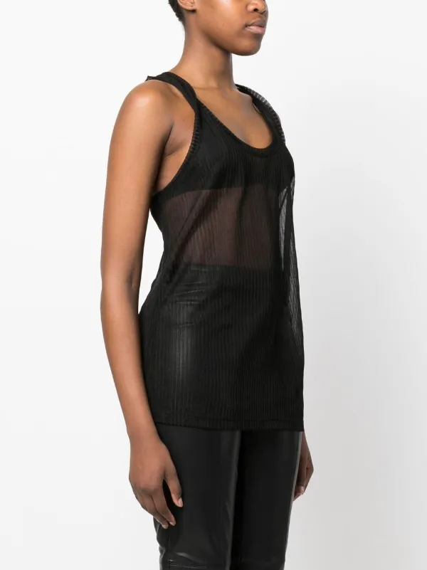 TOM FORD Ribbed Sheer Tank Top - Farfetch