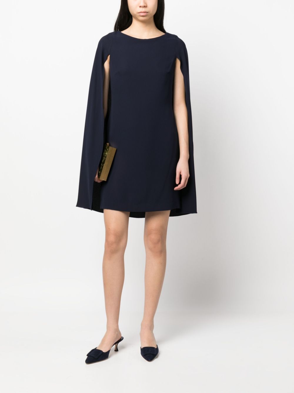 Lauren Ralph Lauren Cape-overlay Short Dress In Blau | ModeSens