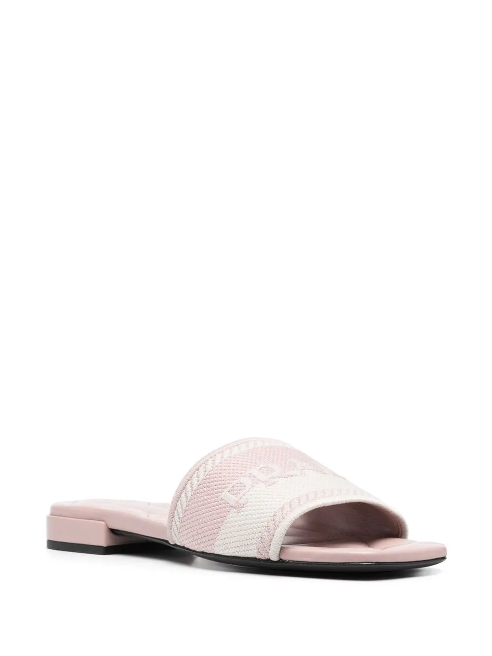 Prada Sandalen met geborduurd logo - Roze